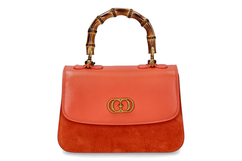 La Carrie handle bag TRANSITION LOLITA MEDIUM LEATHER SUEDE ORANGE La Carrie handle bag TRANSITION LOLITA MEDIUM LEATHER SUEDE ORANGE