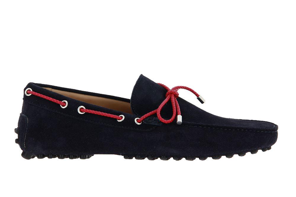 Patrizio Dolci moccasin VELOUR BLU 501 TRECCIA ROSSO