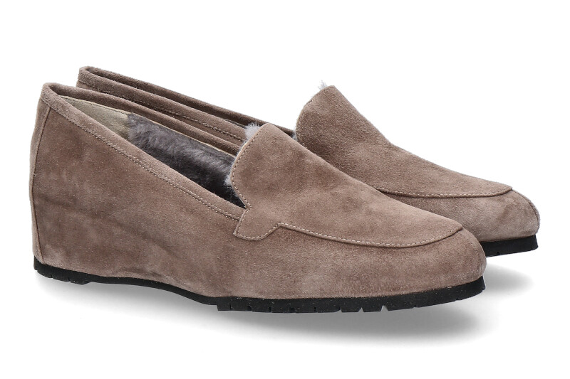 Thierry Rabotin slipper lined ACHEN SEPIA BROWN