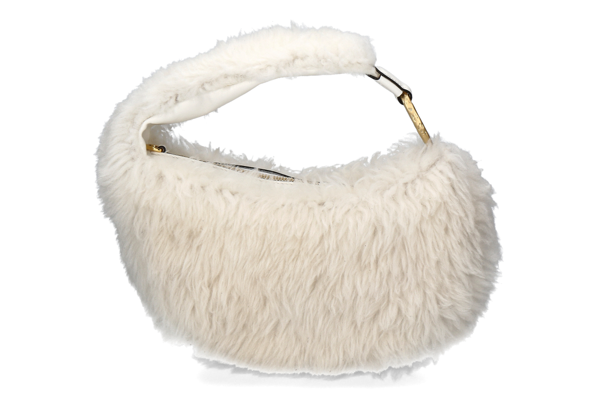 Biagini Baloon-Bag BALOON FURRY - cream / cremé-white