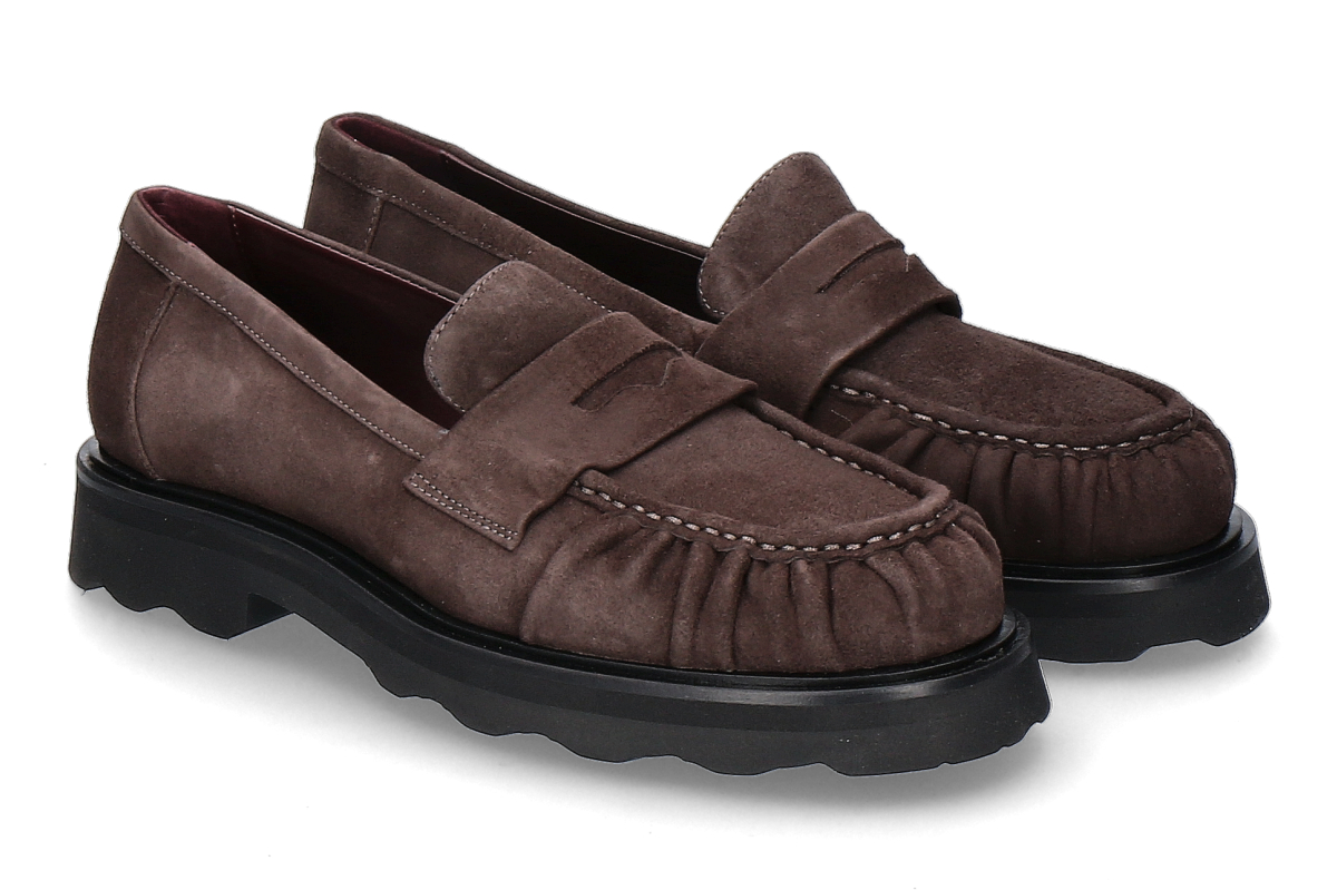 Pomme d'Or loafer NICKY REVERSE- coffee/ dark brown
