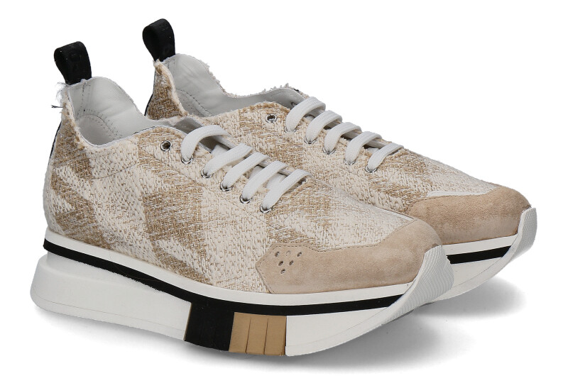 F65 women's sneaker DONNA DELFINO- white/beige