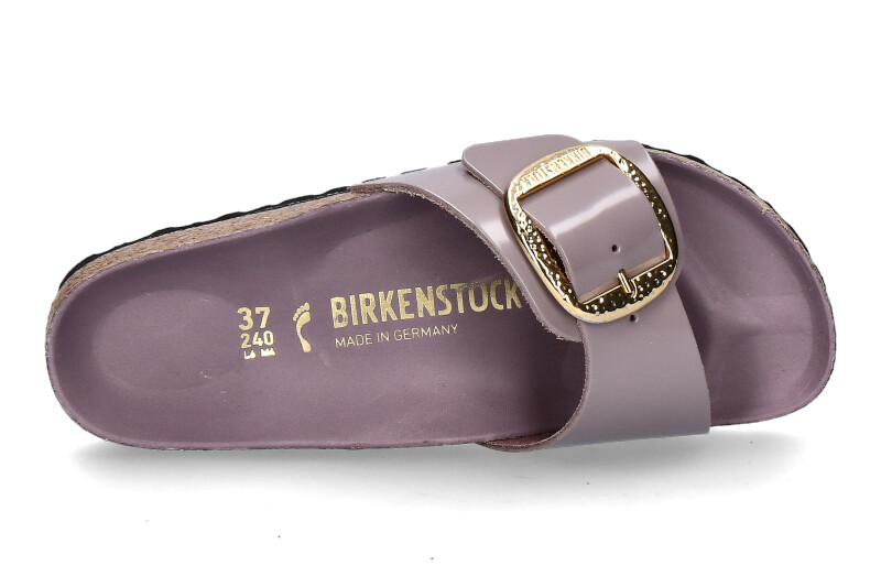 Birkenstock Pantolette MADRID SCHMAL BIG BUCKLE- high shine faded purple
