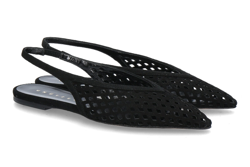 Unützer sling ballerina CAMOSCIO 10- black