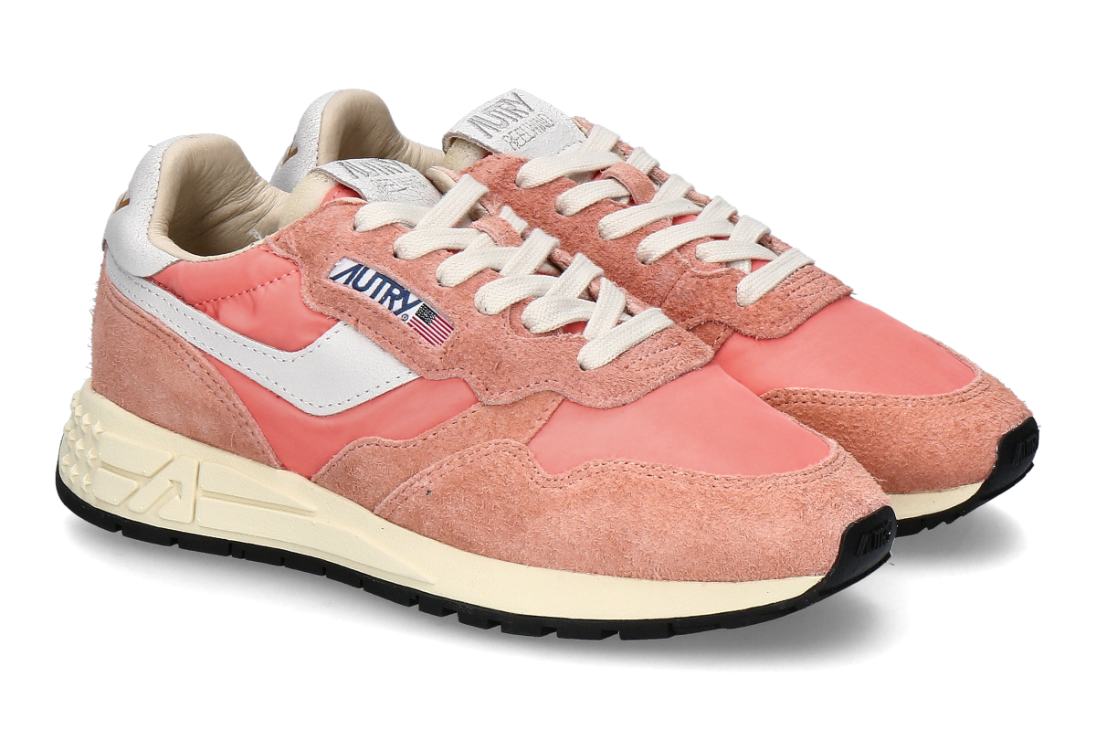Autry Damen- Sneaker REELWIND NYLON NC35- white/ peach pink