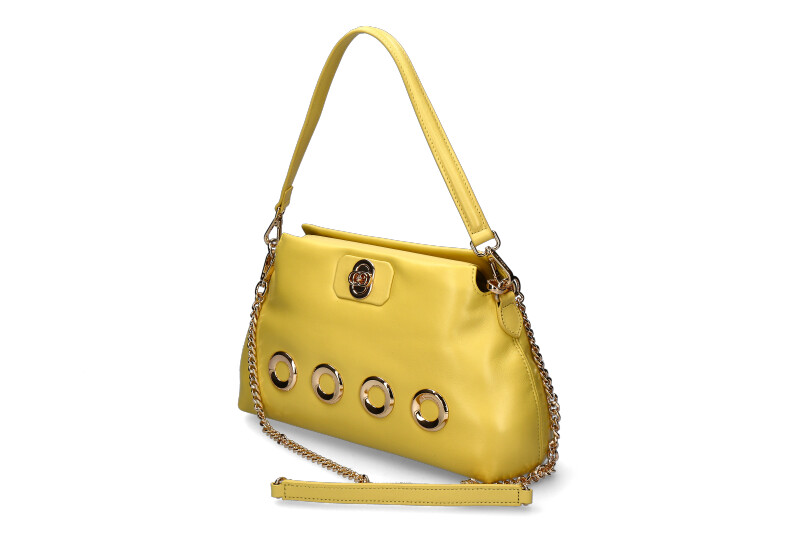 La Carrie shoulder bag THE EYE SQUARE MEDIUM LEATHER YELLOW