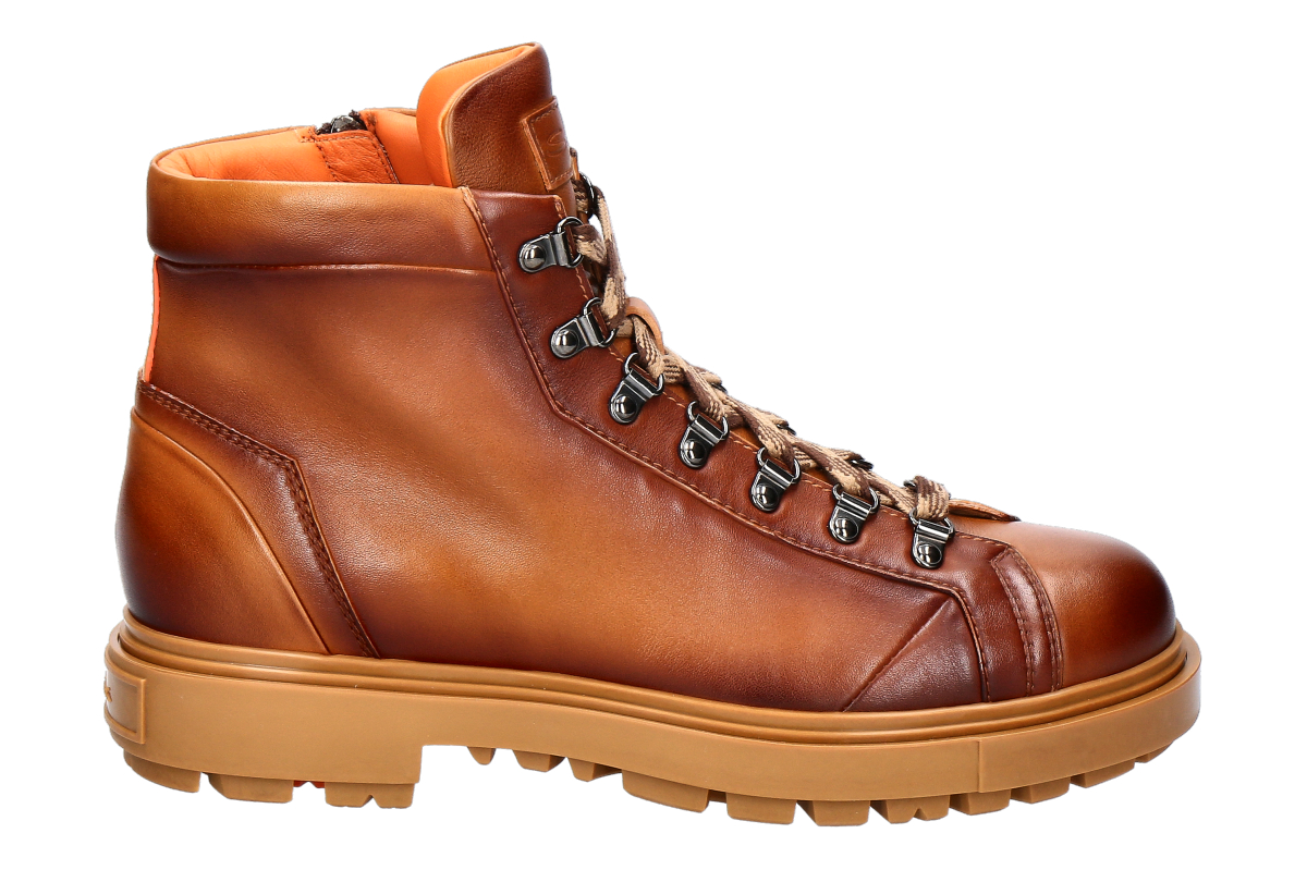 Santoni Men's Lace-Up Boots FARAH light brown