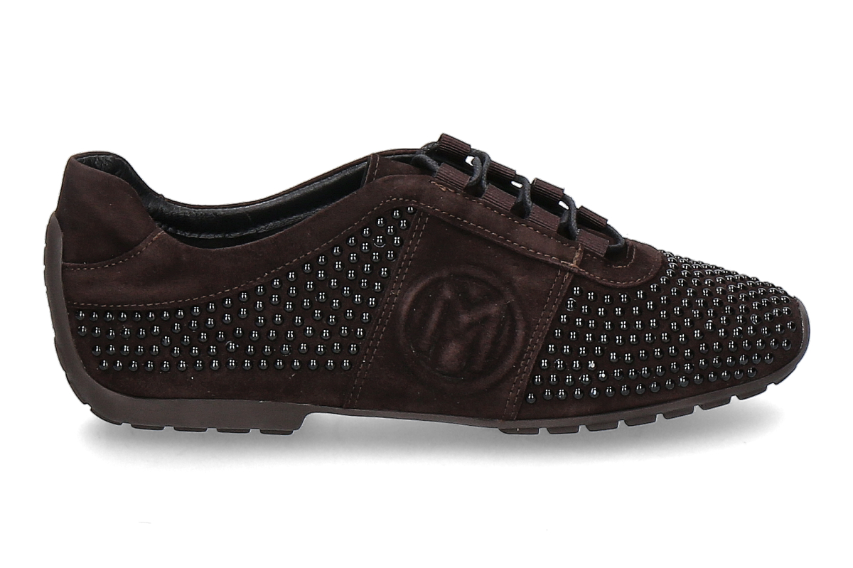 Mania Sneaker gefüttert CAMOSCIO DOTS- moro/ dunkelbraun