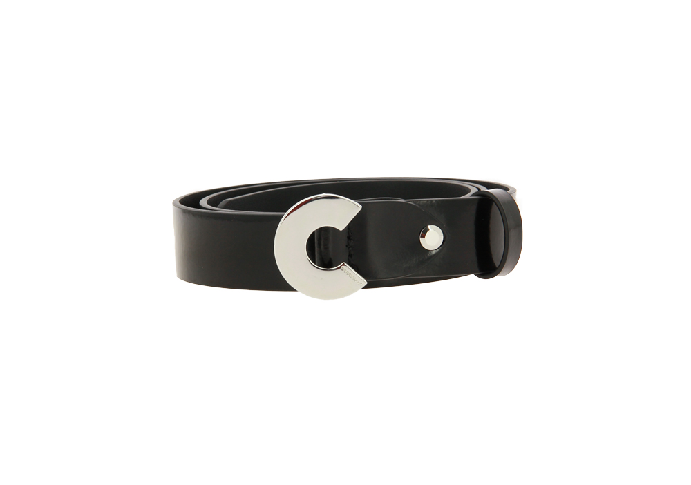 Coccinelle belt OSTRICH BLACK