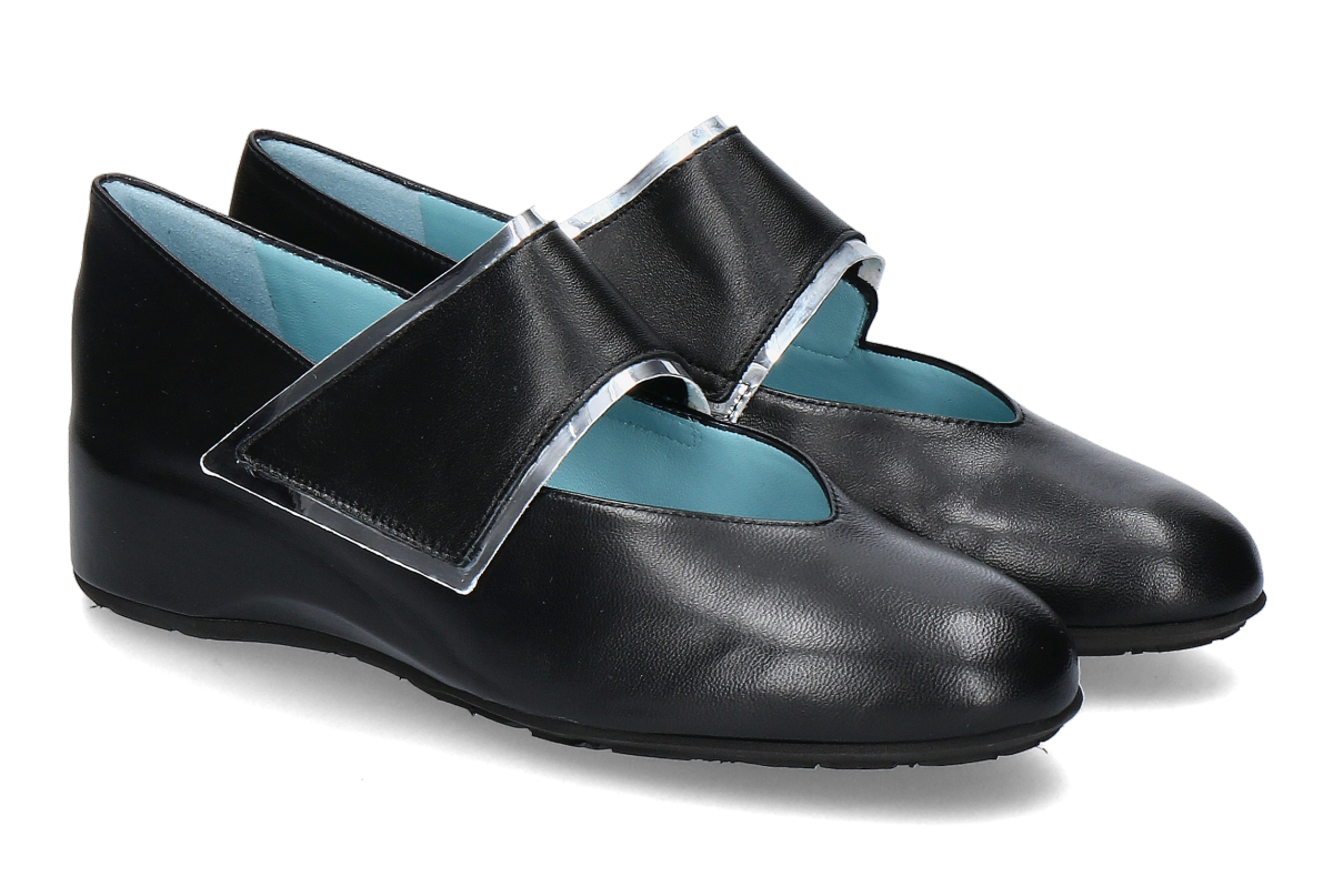 Thierry Rabotin Klett- Slipper ABRA NAPPA- nero- schwarz/ silber
