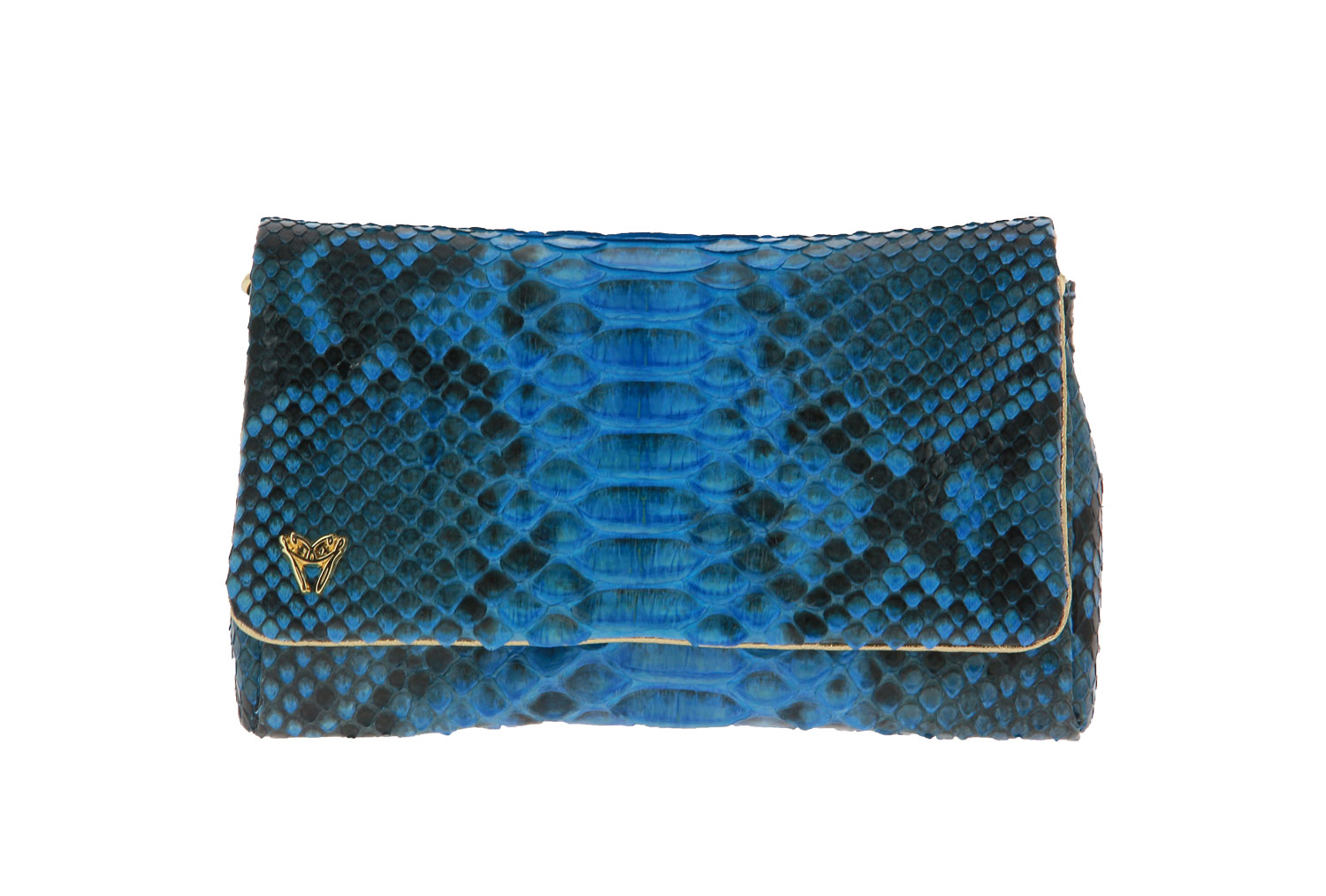 Ghibli clutch PITONE BLU