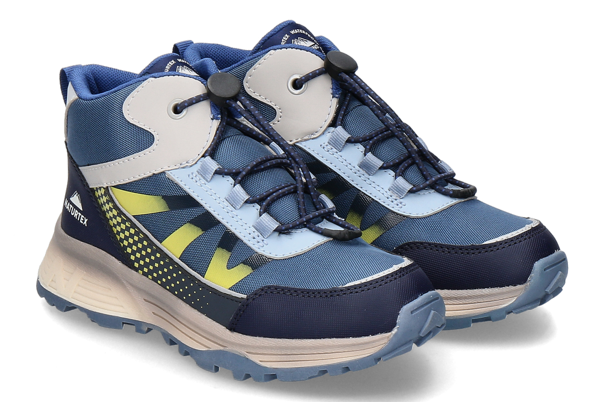 Naturino Jungen- Texstiefelette DRYFORCE GUM- navy/ yellow