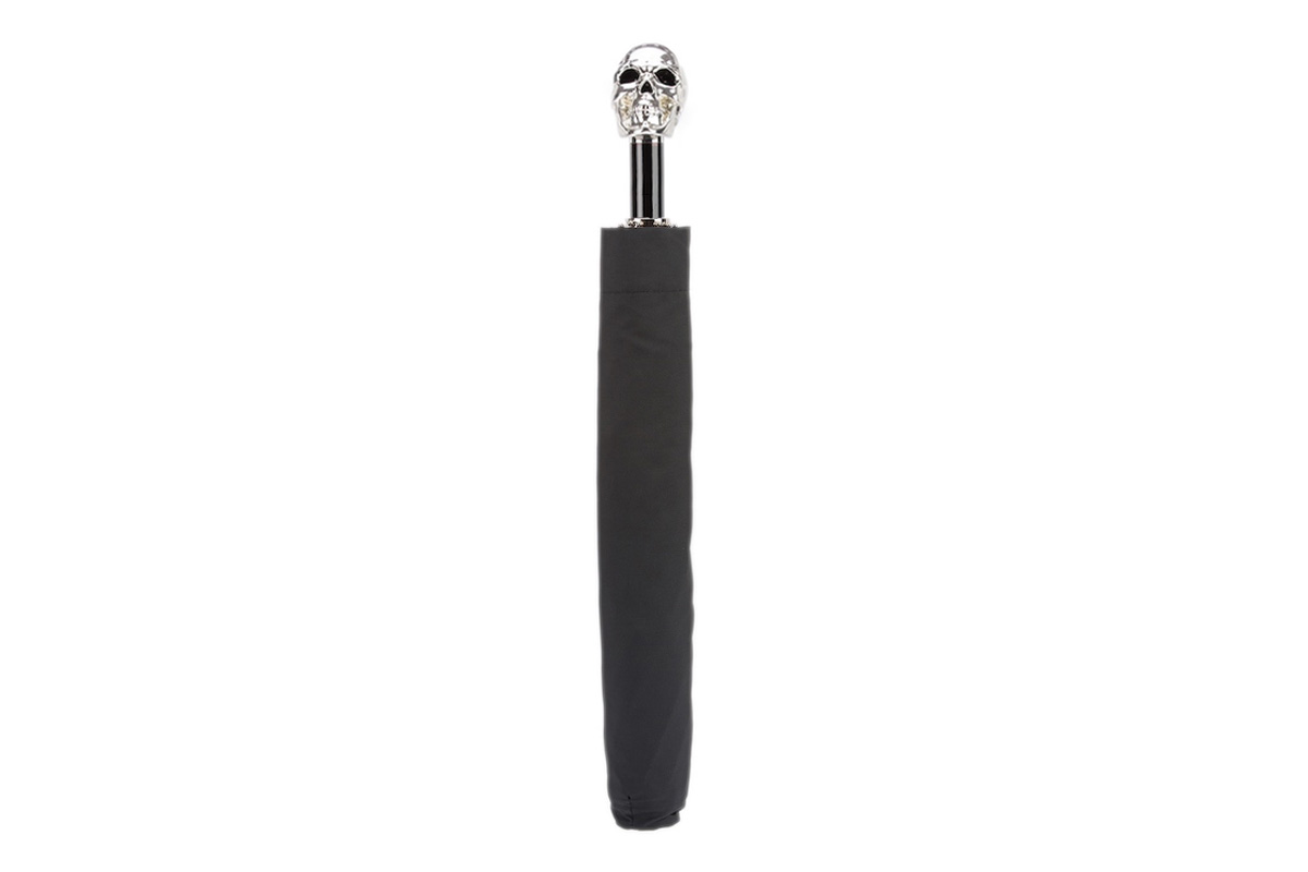 Pasotti umbrella OXFORD TOTENKOPF SILBER