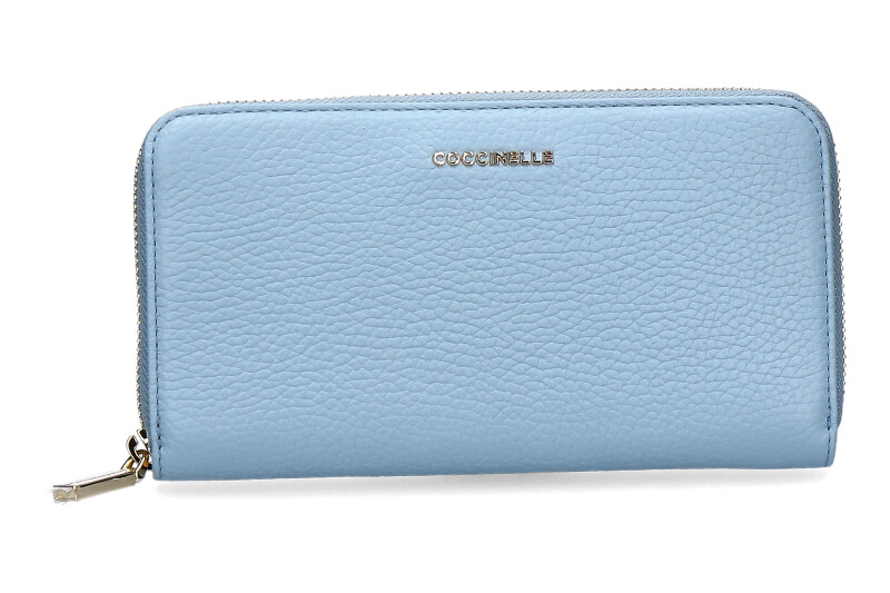 Coccinelle wallet METALLIC SOFT AQUARELLE BLUE