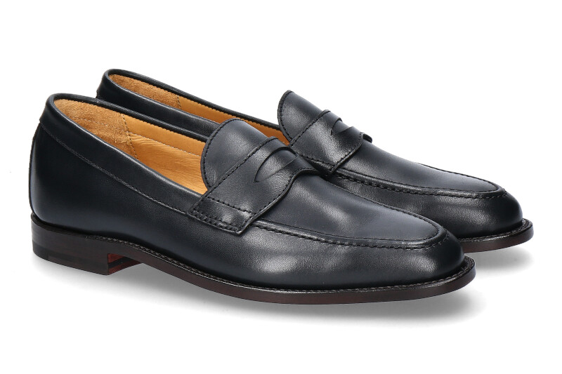 Ludwig Reiter loafer PENNY BOOKBINDER CALF NAVY