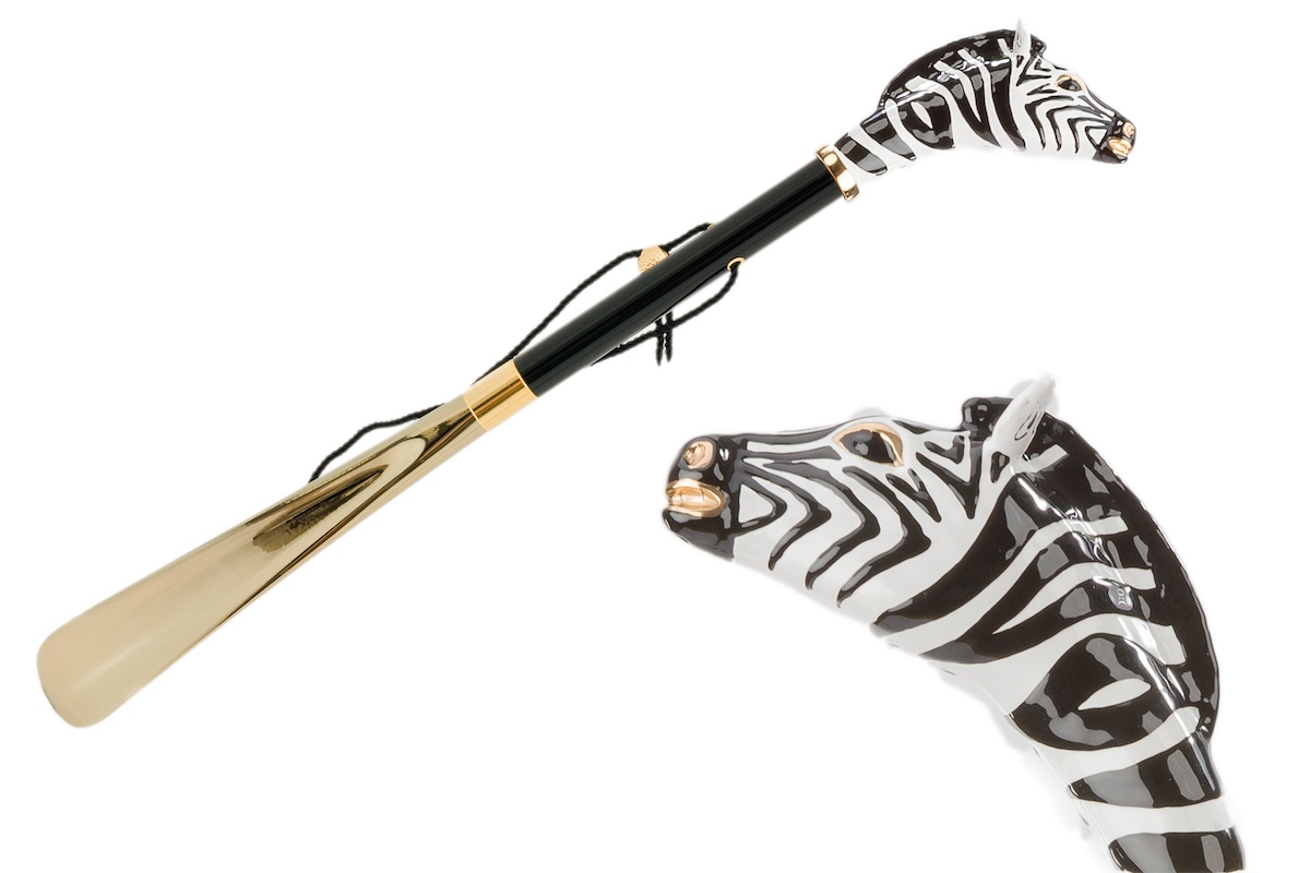 Pasotti shoehorn ZEBRA GOLD