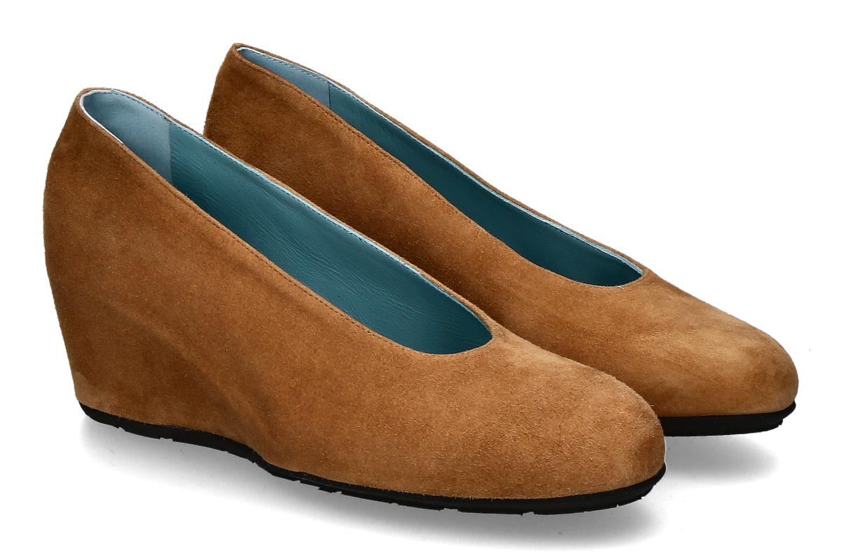 Thierry Rabotin wedge pumps DACIO CAMOSCIO- light brown