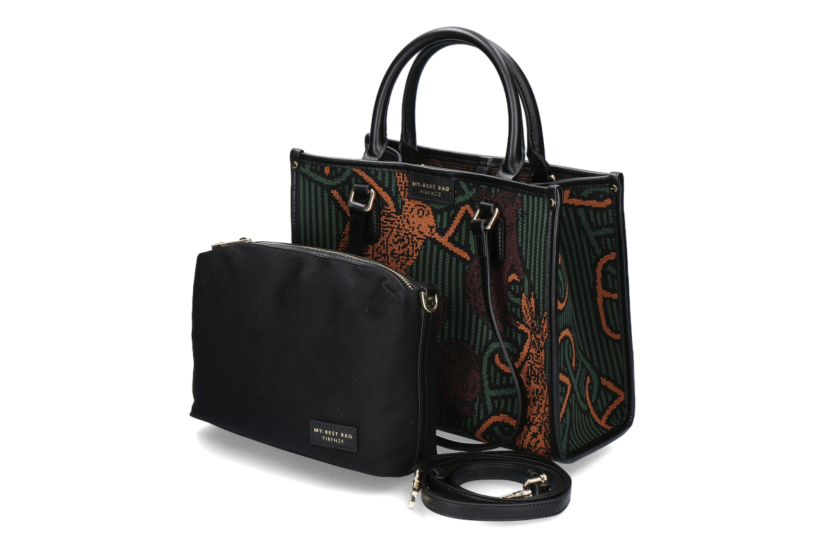  My-Best Bag Firenze bag ATENA WONDERLAND- braun/ grün/ rabbit 