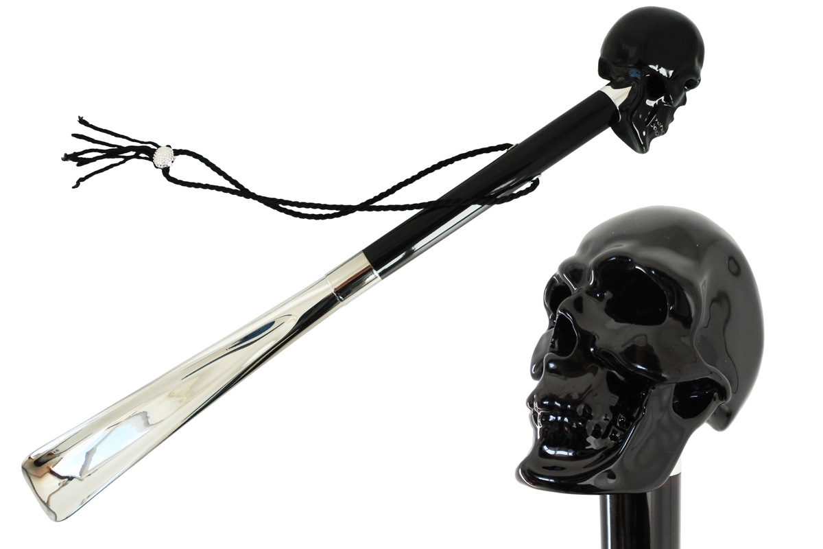 Pasotti shoe horn BLACK SKULL