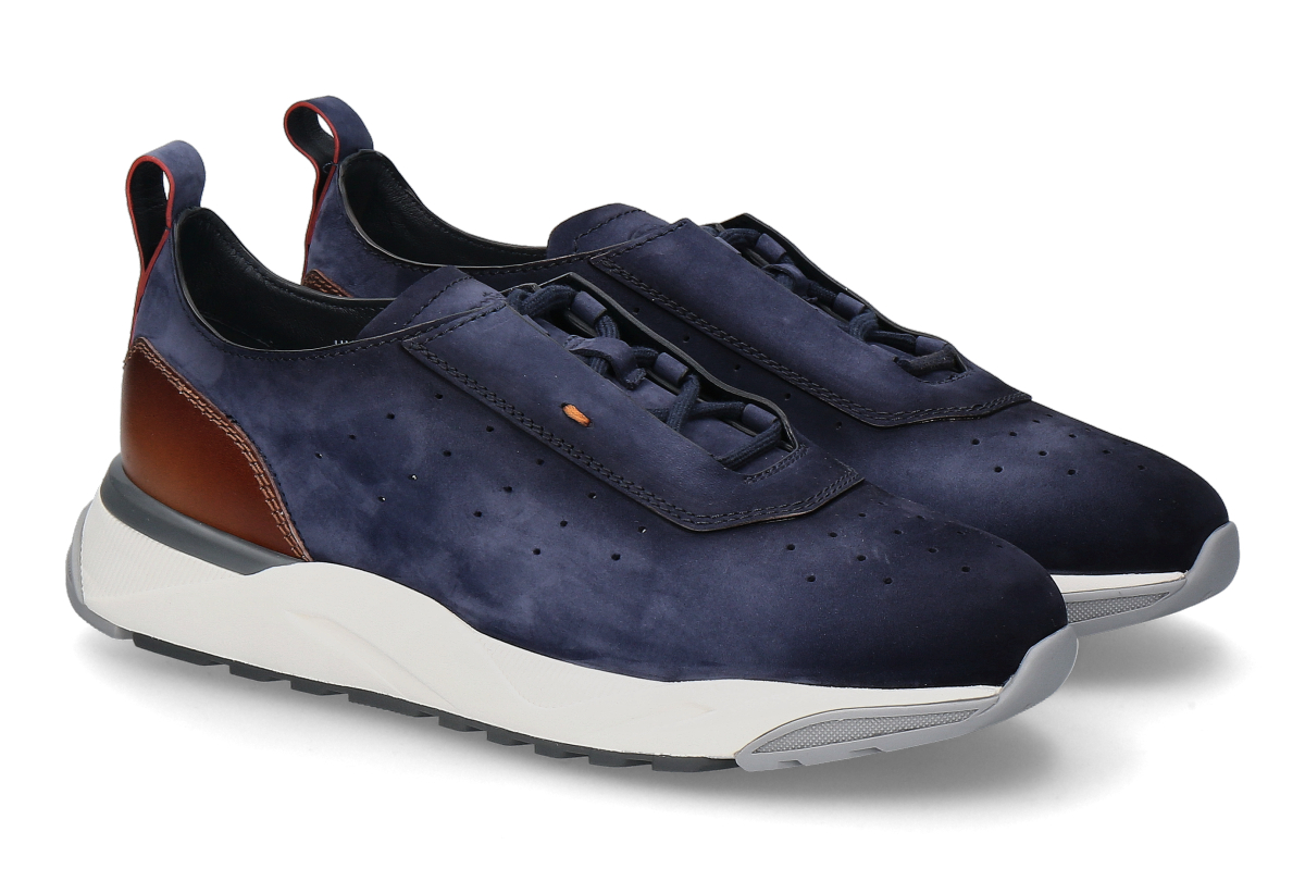 Santoni men's- sneaker NEW LEAS- dark blue