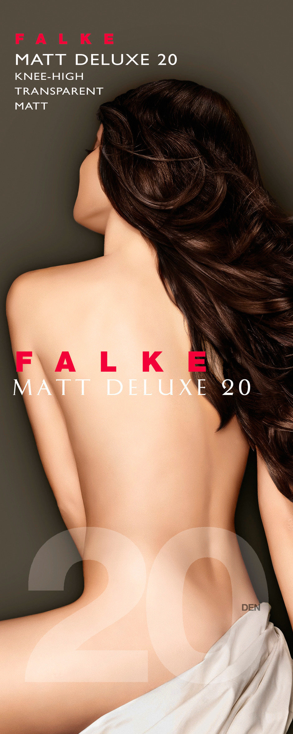 FALKE Matt Deluxe 20 DEN ladies knee socks ANTHRACITE