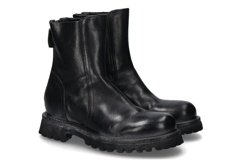 dwaas Skim woensdag Moma women's biker boots NAPPA NERO CUSNA