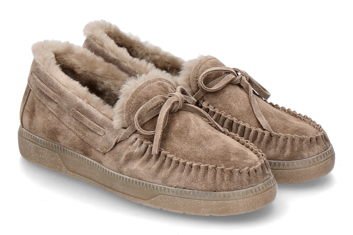 Kennel & Schmenger moccasin POP SUEDE lined- tobacco/ camel