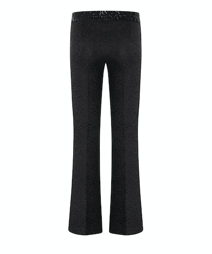 Cambio trousers FLOWER DELICATE LACE BONDED -black