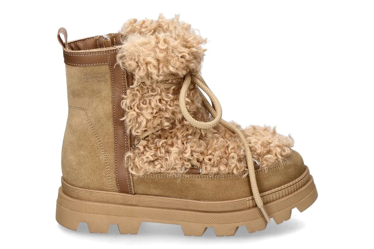Oscar Sport Women's Fur-Lined Boots ANET SHORT - Beige