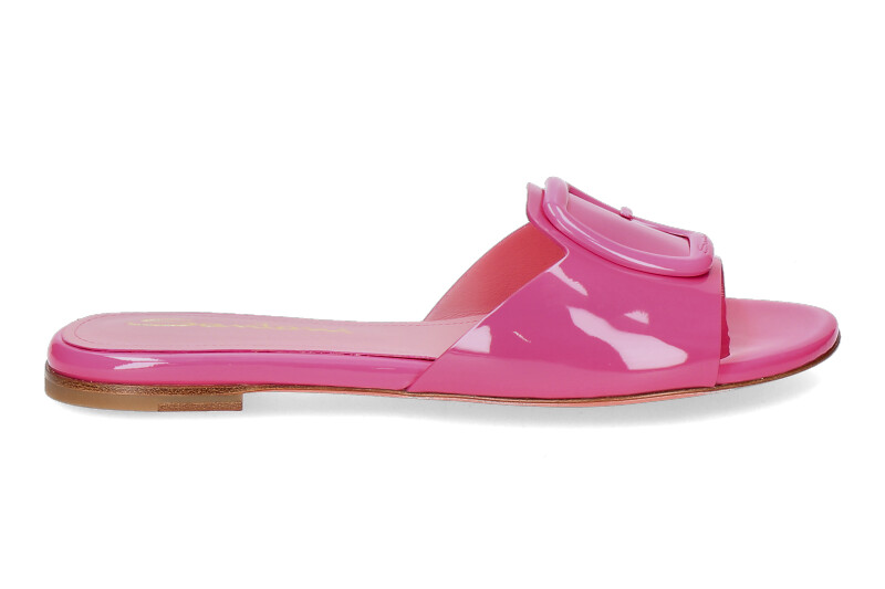 Santoni mules LACK FUCHSIA