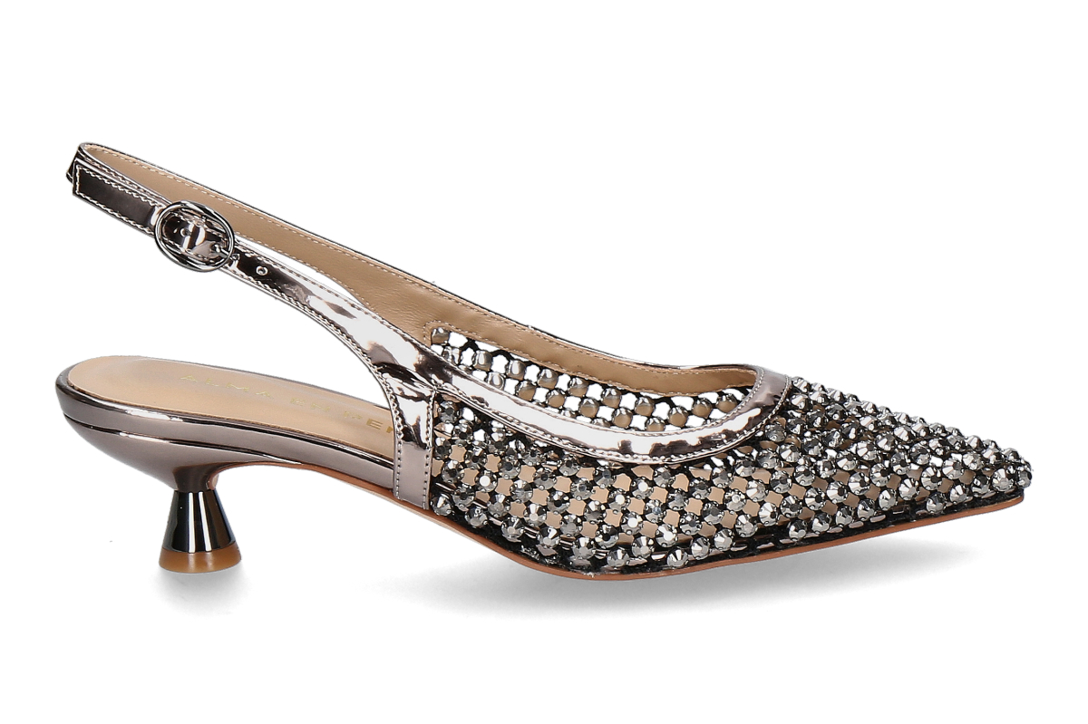 Alma en pena slingback pumps MIRROW PEWTER- silver