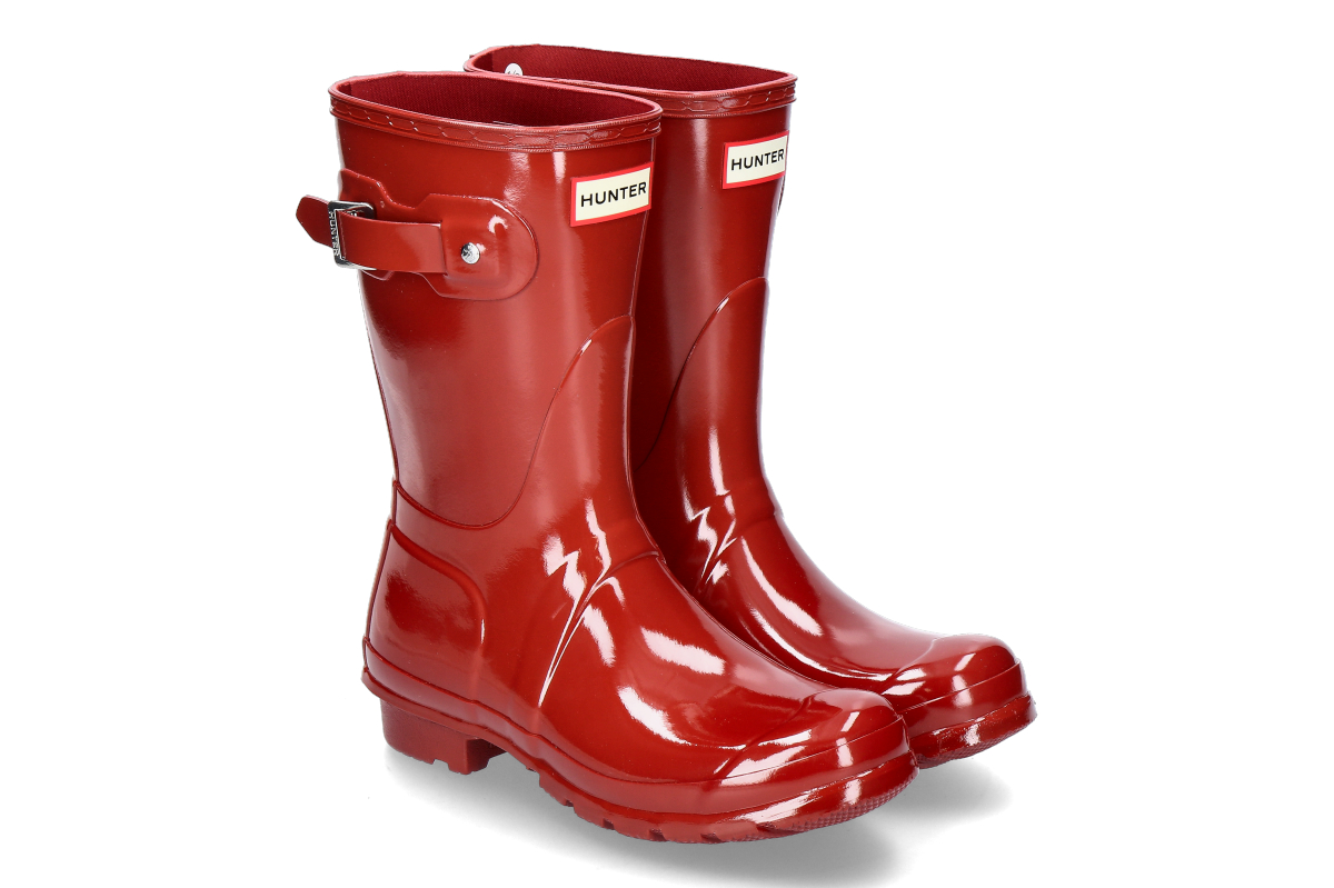 Hunter Damen- Regenstiefel ORIGINAL SHORT GLOSS BOOT- military red_892900046_1