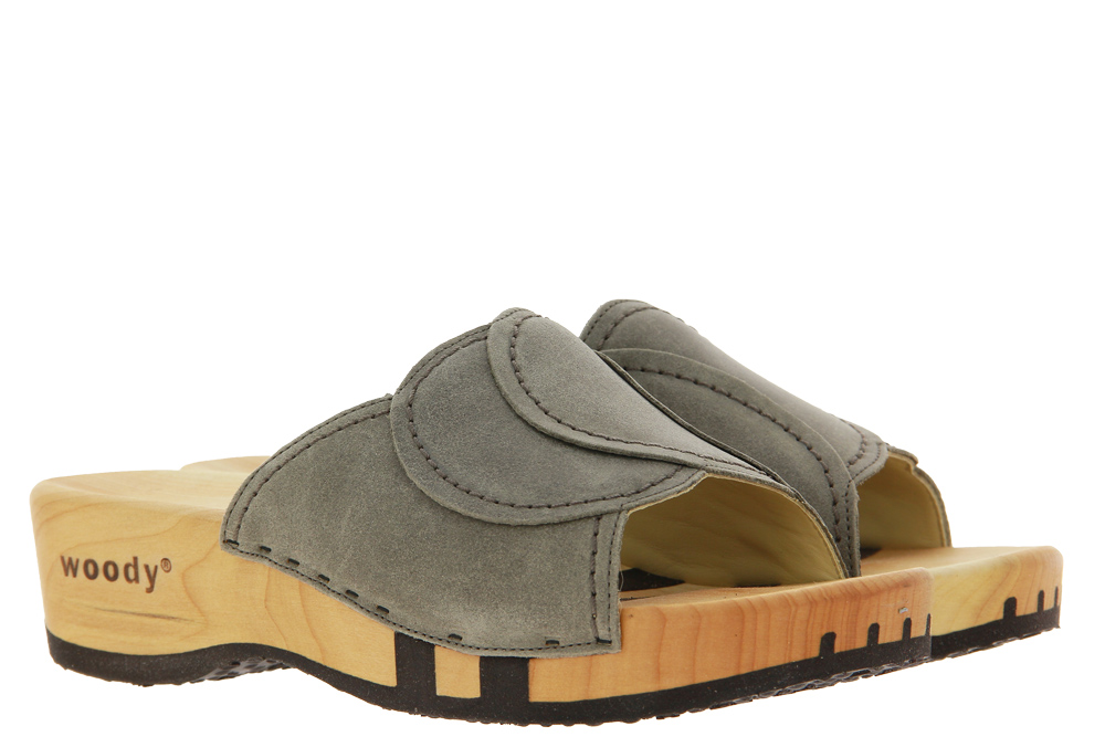 Woody wooden mules VANESSA VELOUR SAND