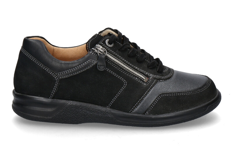 Ganter men's sneaker KURT K VARIO SENSITIV CERVON NUBLE LEATHER- black