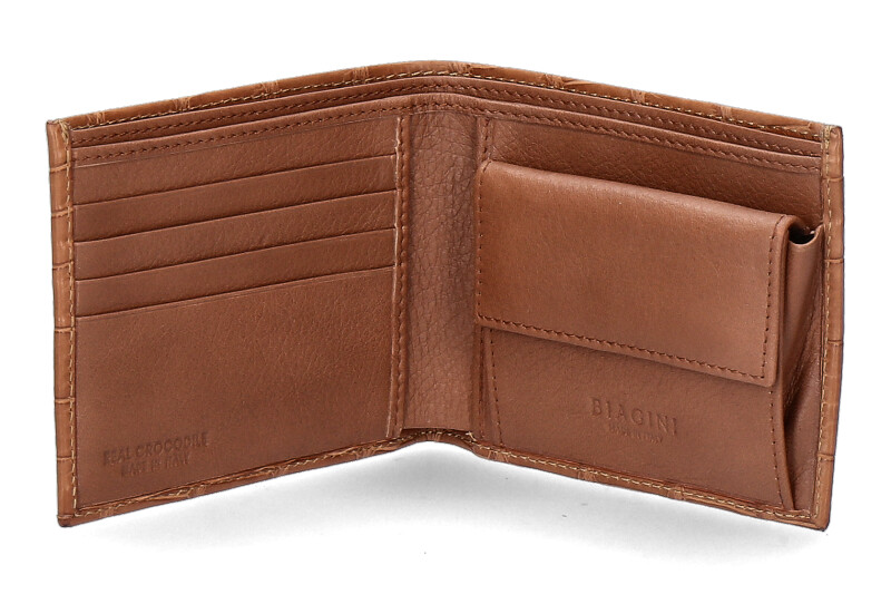 Silvano Biagini wallet ALLIGATORE COGNAC