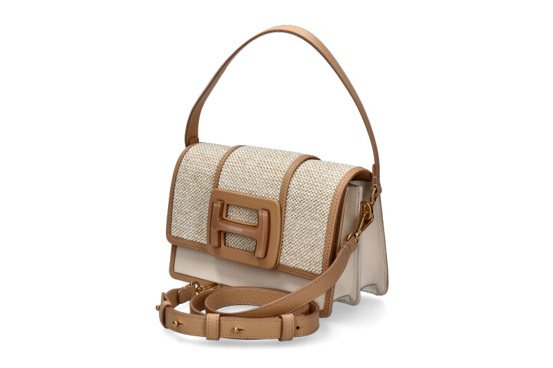 Hogan shoulder bag TRACOLLA RETT RAFIA BEIGE