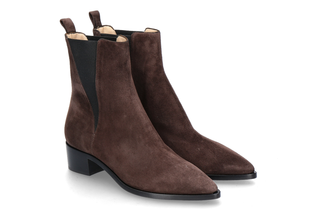 Pomme d'Or ankle boots SYBIL CAMOSCIO- espresso/dunklebraun