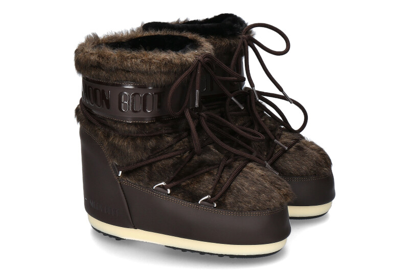 Moon Boot model ICON LOW FAUX FUR BROWN