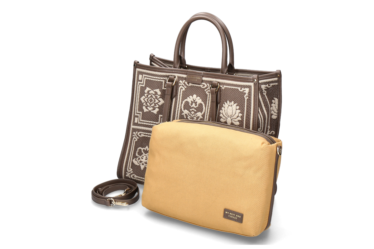  My-Best Bag Firenze bag ATENA HERBARIUM- black/ green/ thistle 