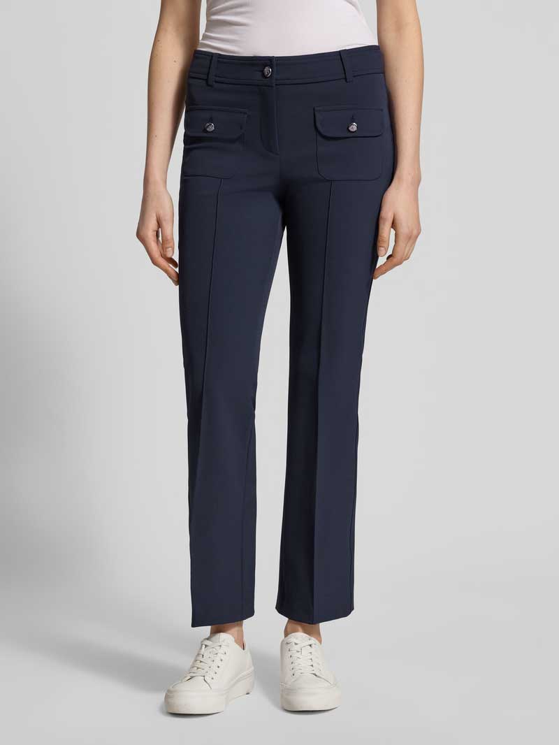 Cambio flared fit textile pants FARAH PATCHED POCKET- moonlight blue