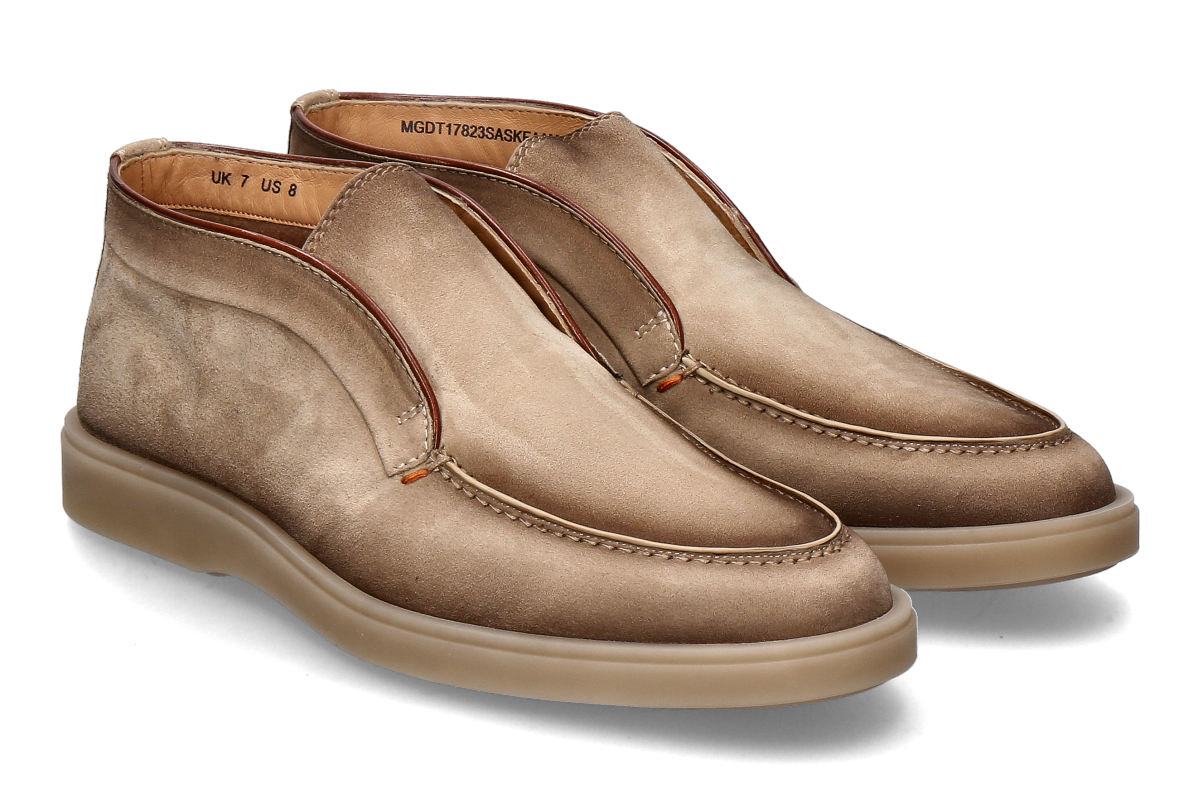 Santoni men's- desert boots DIGITS lined- light brown