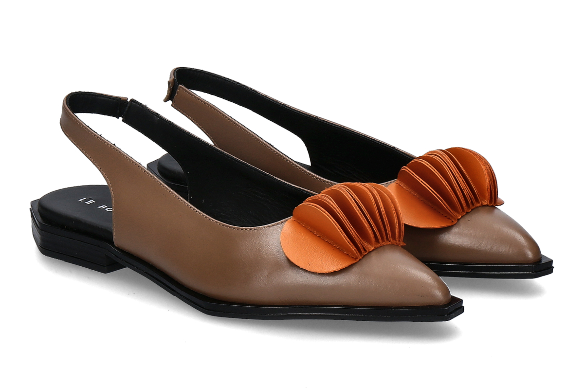 Le Bohémien Slingballerina P29 Calfskin – Coffee/Orange