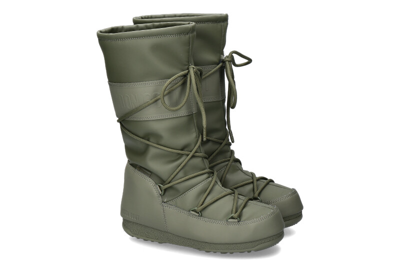 Moon Boots boots HIGH RUBBER WP KHAKI