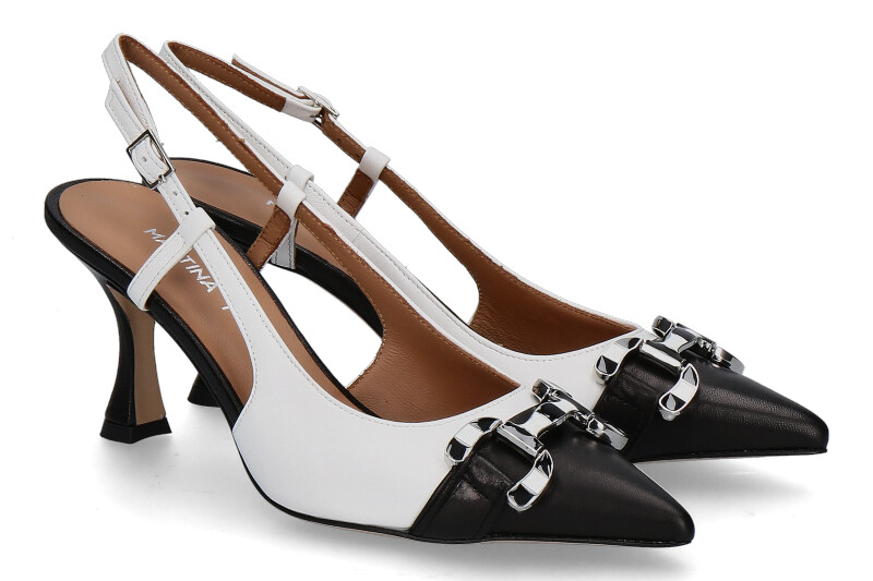 Martina T sling pumps L5106 NAPPA- white/black