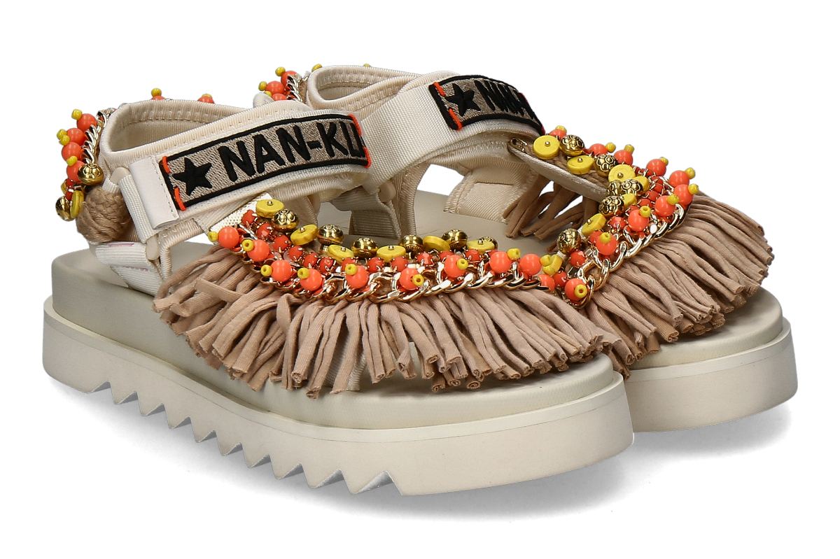 Nan-Ku Couture sandal EKS12L- beige/ multicolor