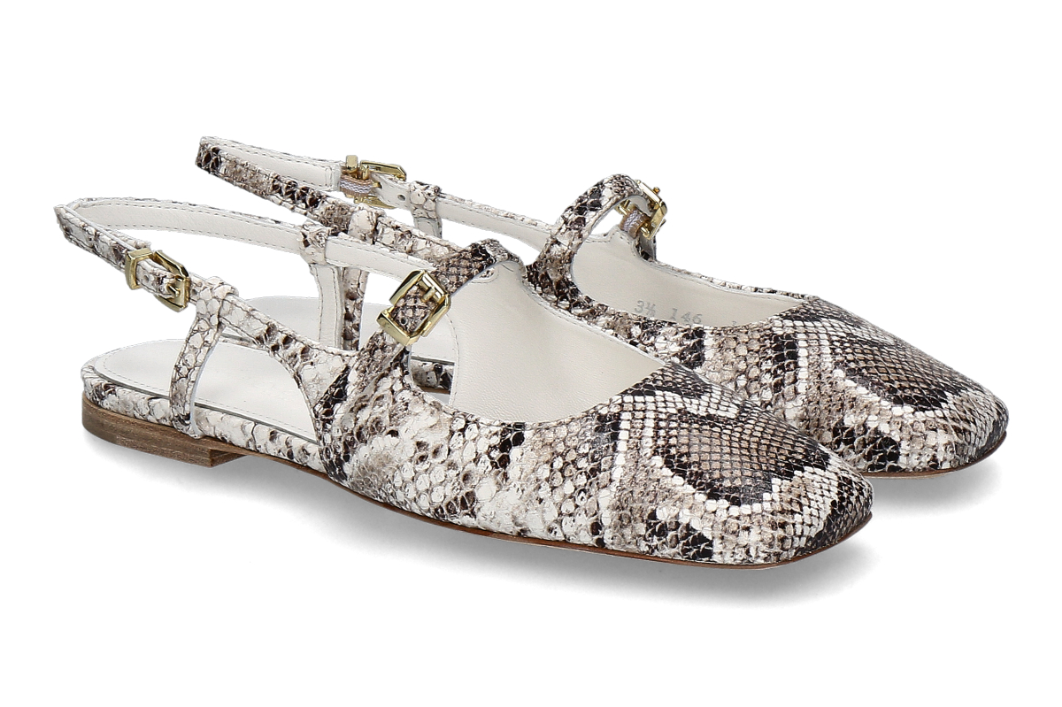 Kennel & Schmenger slingback ballerina LEILA NAPPA- beige/ multicolor