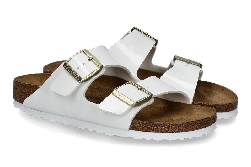 Birkenstock mules ARIZONA SCHMAL- patent white