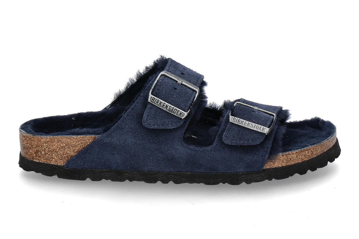 Birkenstock Pantolette gefüttert ARIZONA SCHMAL SUEDE- new navy/ dunkelblau