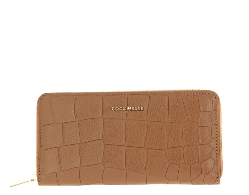 Coccinelle wallet METALLIC CROCO SOFT TOBACCO 