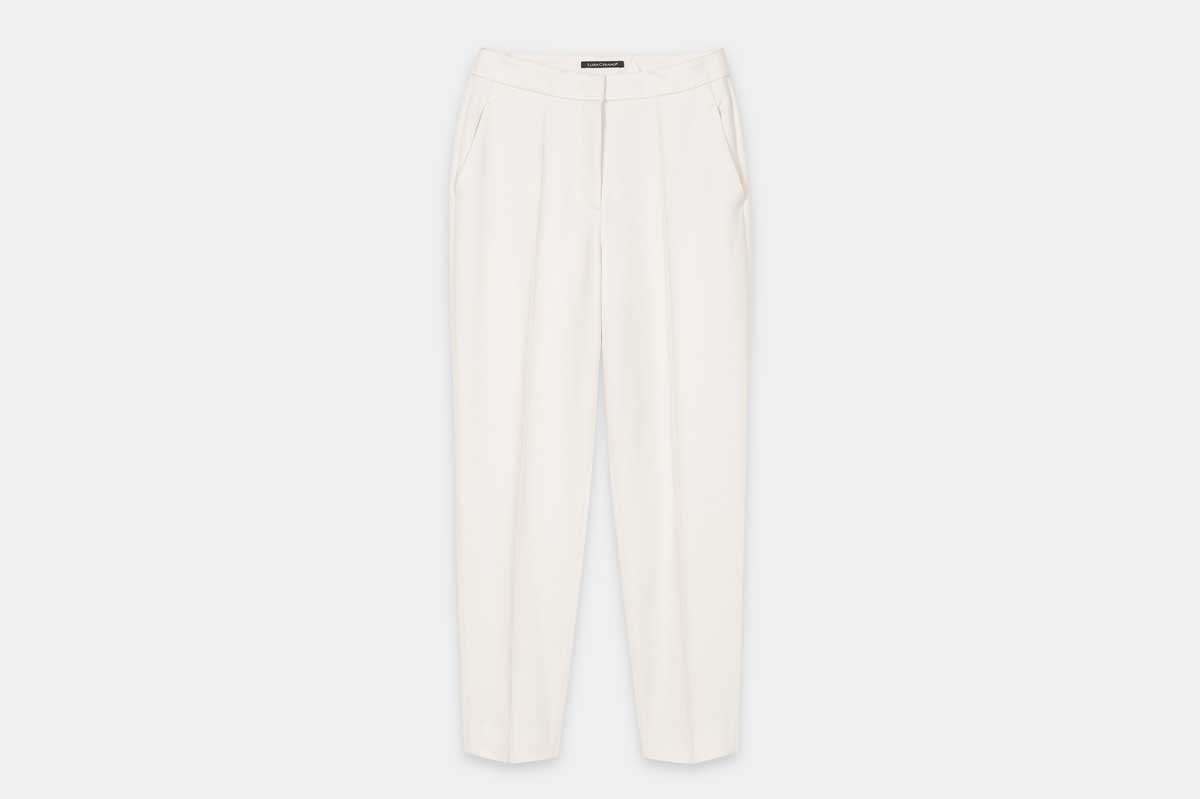 Luisa Cerano women's pants TAPERED TWILL- cream